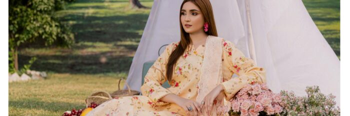 Elevate your wardrobe with the Sanam Saeed Lawn Collection at CELETSTE. Shop stunning patterns and luxurious fabrics for a fresh, stylish look.